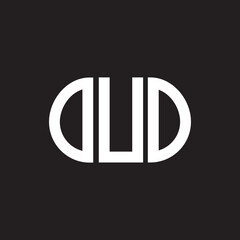 OUO letter logo design on black background. OUO creative initials letter logo concept. OUO letter design.