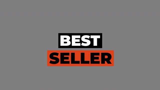 best seller word animation motion graphic video with Alpha Channel, transparent background use for web banner,sale promotion,advertising, marketing transparent background