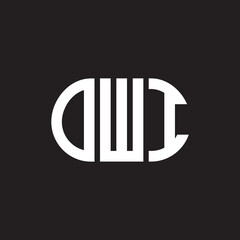 OWI letter logo design on black background. OWI creative initials letter logo concept. OWI letter design.