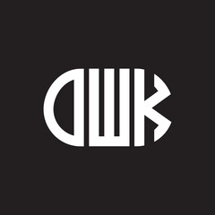 OWK letter logo design on black background. OWK creative initials letter logo concept. OWK letter design.