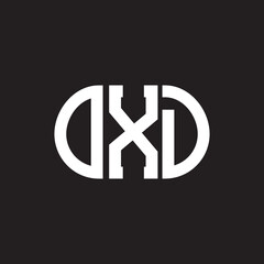 OXD letter logo design on black background. OXD creative initials letter logo concept. OXD letter design.