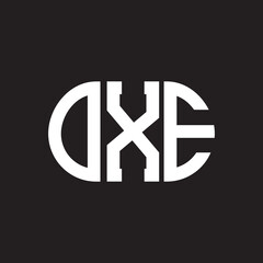 OXE letter logo design on black background. OXE creative initials letter logo concept. OXE letter design.