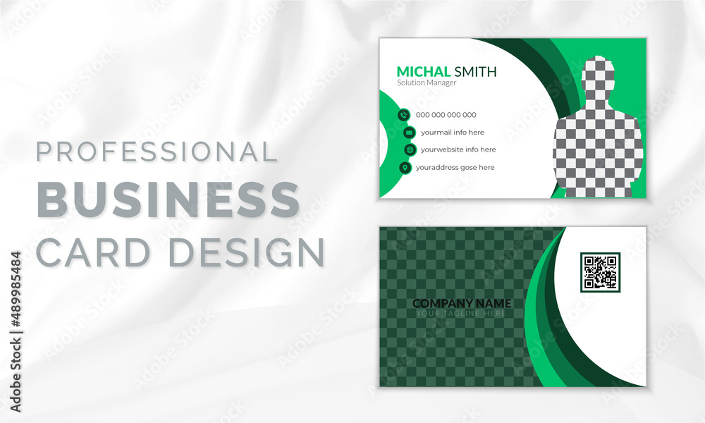 Wall mural Professional Creative Marketing Agency Elegant minimal abstract design corporate company agency business card vector template