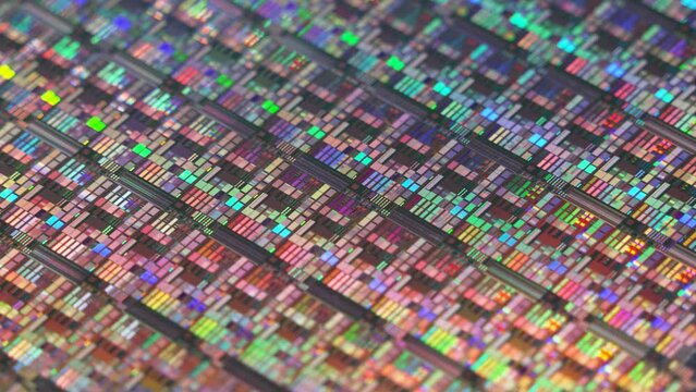 colorful Semiconductor wafer disk made of silicon