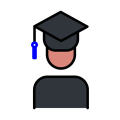 school graduation icon for website, presentation, symbol editable vector