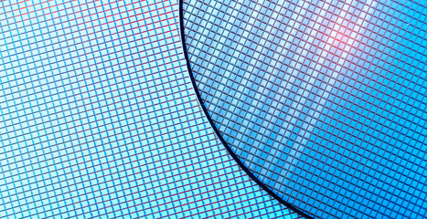 colorful Semiconductor wafer disk made of silicon - obrazy, fototapety, plakaty