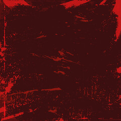 Red abstract grunge background. Red color texture covered with scratches