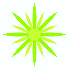 Vector Beautiful Colored Contour Flower Design