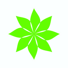 Vector Beautiful Colored Contour Flower Design