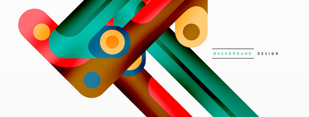 Lines geometric creative abstract background. Bright color line composition for wallpaper, banner, background or landing