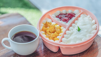 Desserts paired with black coffee