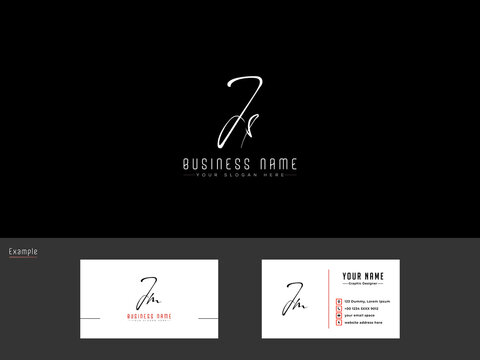 Signature JS Letter Logo Icon, New Js Beauty Signature Letter Logo image design for any type of business or business card
