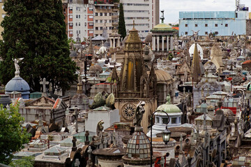 View of mausoleums at the cemetery - 489991462