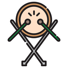 Illustration of Islamic drum design icon