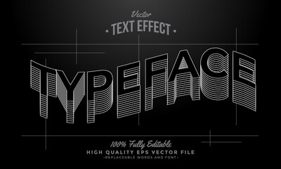 Typeface 3D Style Editable Modern Text Effect Vector Files