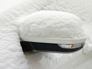 snow on a car