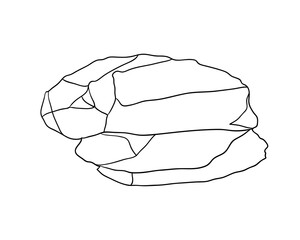 beautiful big crystal mineral. vector illustration.