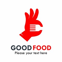 Good food logo template illustration