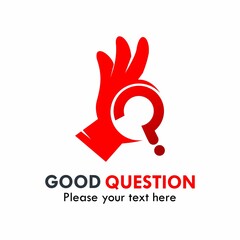 Good question logo template illustration