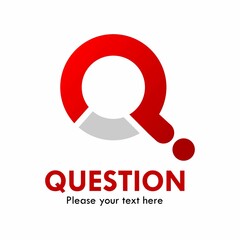 letter q with question design logo template illustration