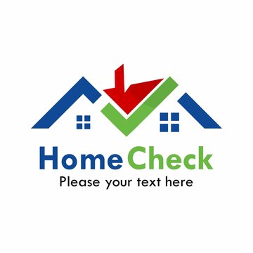 Home check logo template illustration