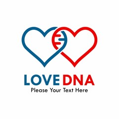 Love dna logo template illustration