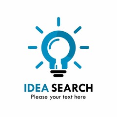 Idea search logo template illustration