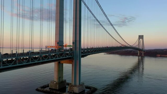 Verrazano narrow bridge from Air 