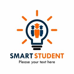 Smart student logo template illustration