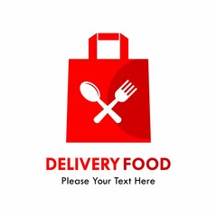 Delivery food logo template illustration