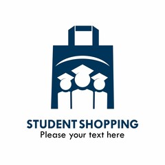 Student shopping logo template illustration