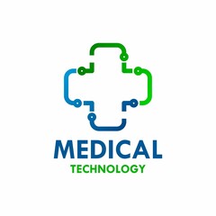 medical technology logo template illustration