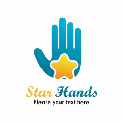 Fototapeta premium Star hands logo template illustration