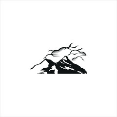  black Mountain Logo Design template