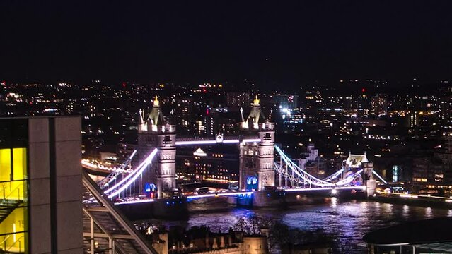 Close up view of Tower Bridge from The Garden at 120, London, United Kingdom
