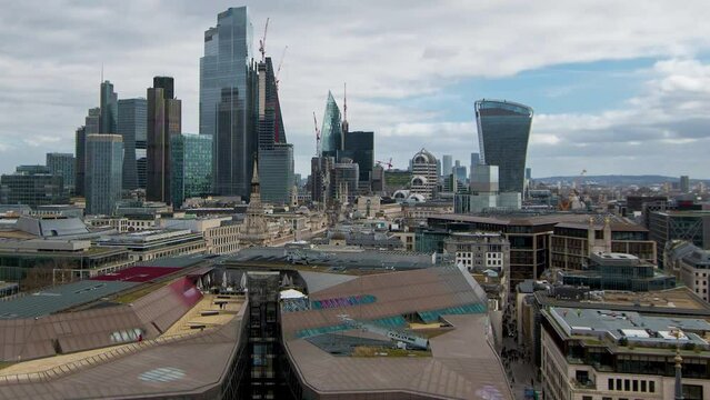 A Close Up Look At The SkyGarden From St. Paul's Cathedral, London, United Kingdom