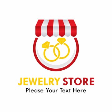 Jewelry store logo template illustration