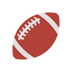 American football logo. Rugby ball simple icon in color