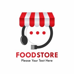 Food store logo template illustration