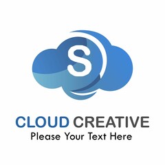 Letter s with cloud logo template illustration. suitable for brand your business, media, app, symbol etc