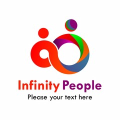 Infinity people logo template illustration