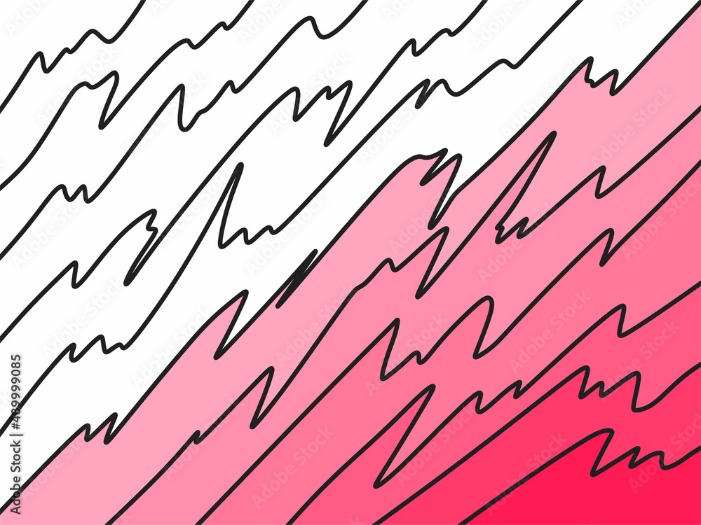 Poster simple background with pink gradient waving lines pattern and some copy space area