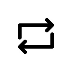 Two square arrows, simple web or mobile interface vector icon