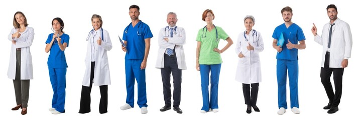 Set of medical staff - obrazy, fototapety, plakaty