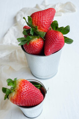 Seasonal fruits at its glorious freshness. Big Sweet Juicy Red Strawberries. Great healthy snacks for before or after meal, full of nutritions.