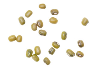Mung beans isolated on white background.