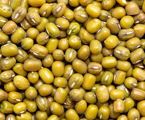 Mung beans as a background.