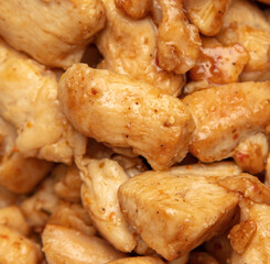 Fried chicken meat as background.