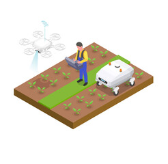 Agriculture Isometric Composition