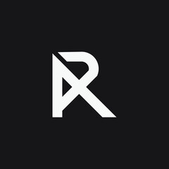 Initial letter AR or RA monogram logo.